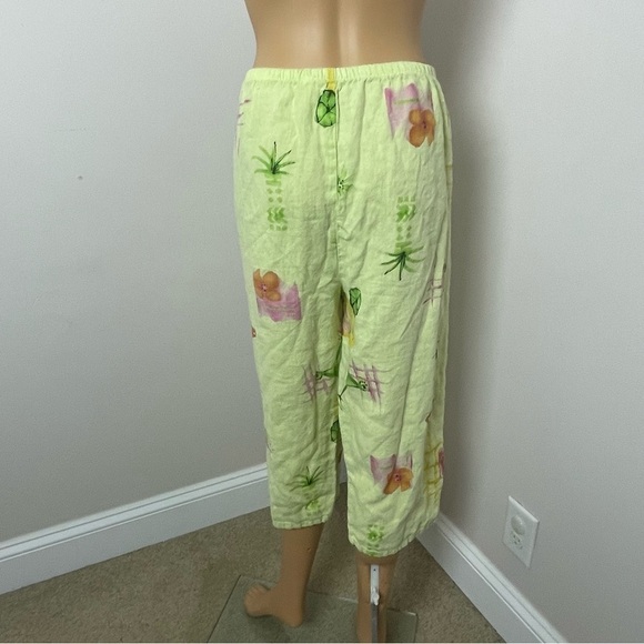 Liz and June Hand-Painted Linen Top & Pants Set – Size Large - Picture 3 of 16